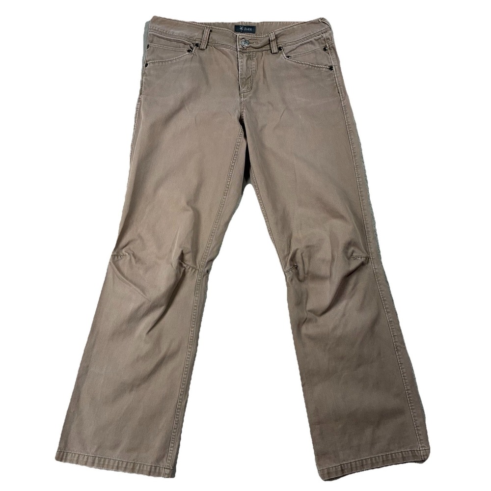 Ibex Organic Cotton Tech Denim Straight Leg Jeans Brown Women's 8 Granola Girl